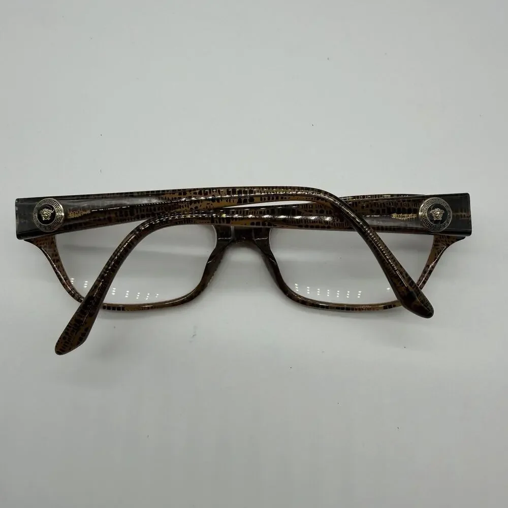 Versace MOD 3172 991 Eyeglasses 54-16-135 Brown Lizard Medusa Frames Only Italy